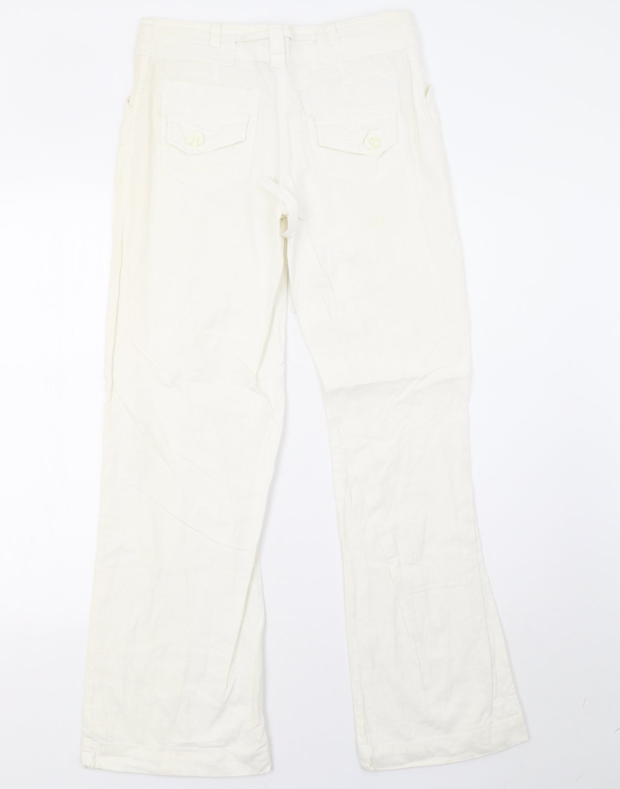 NEXT Womens White   Trousers  Size 6 L30 in