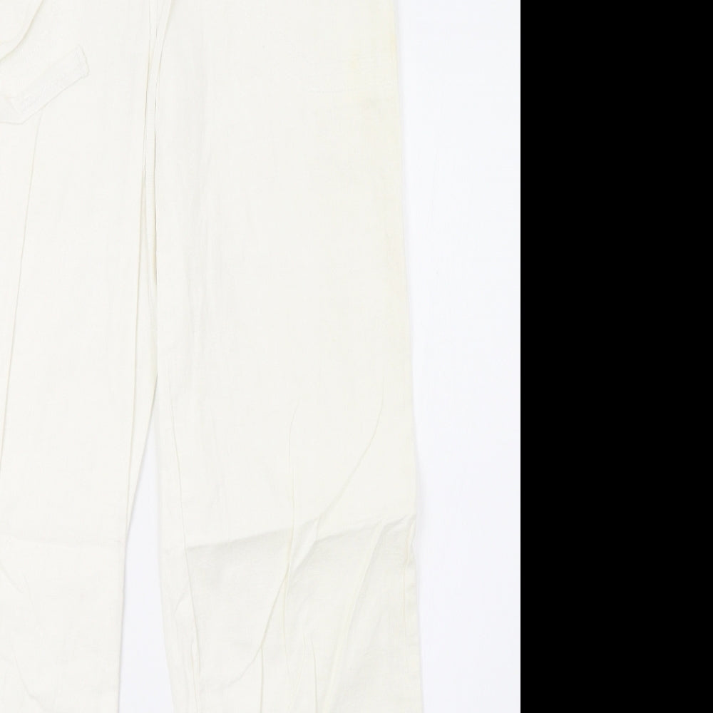NEXT Womens White   Trousers  Size 6 L30 in