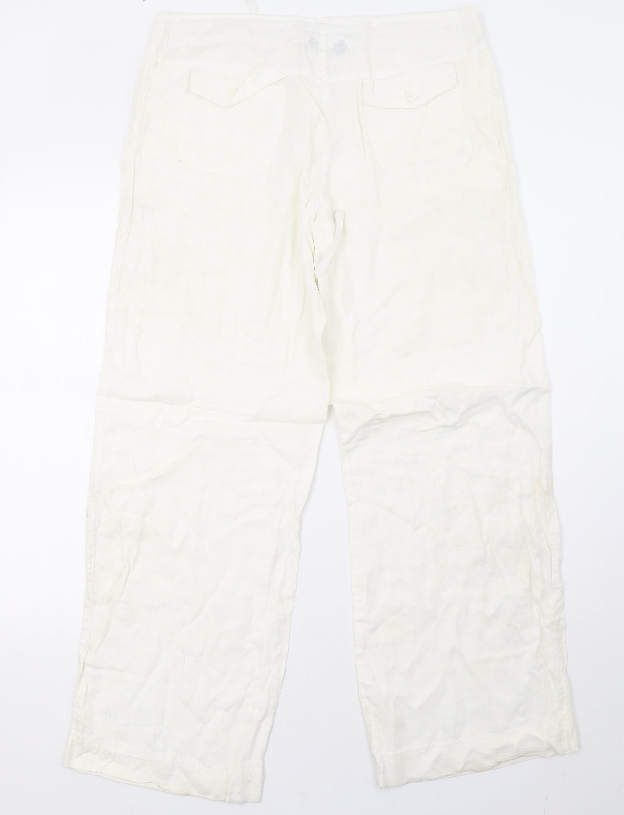 Primark Womens White   Trousers  Size 12 L30 in