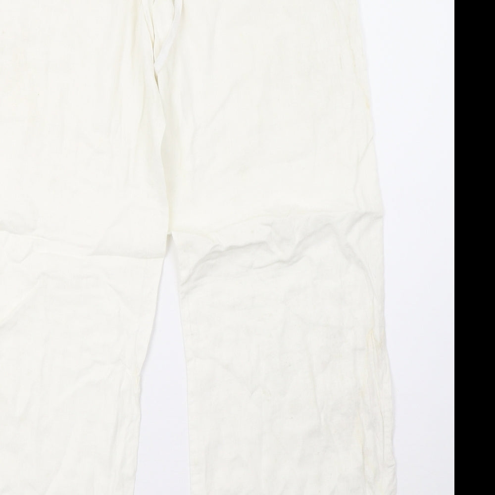 Primark Womens White   Trousers  Size 12 L30 in