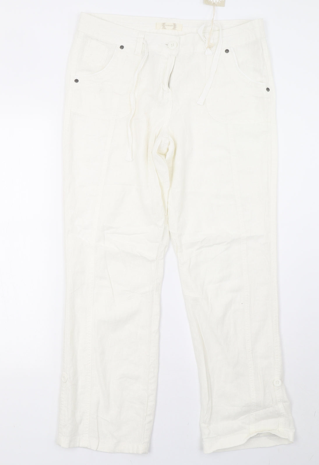 BHS Womens White   Trousers  Size 14 L30 in