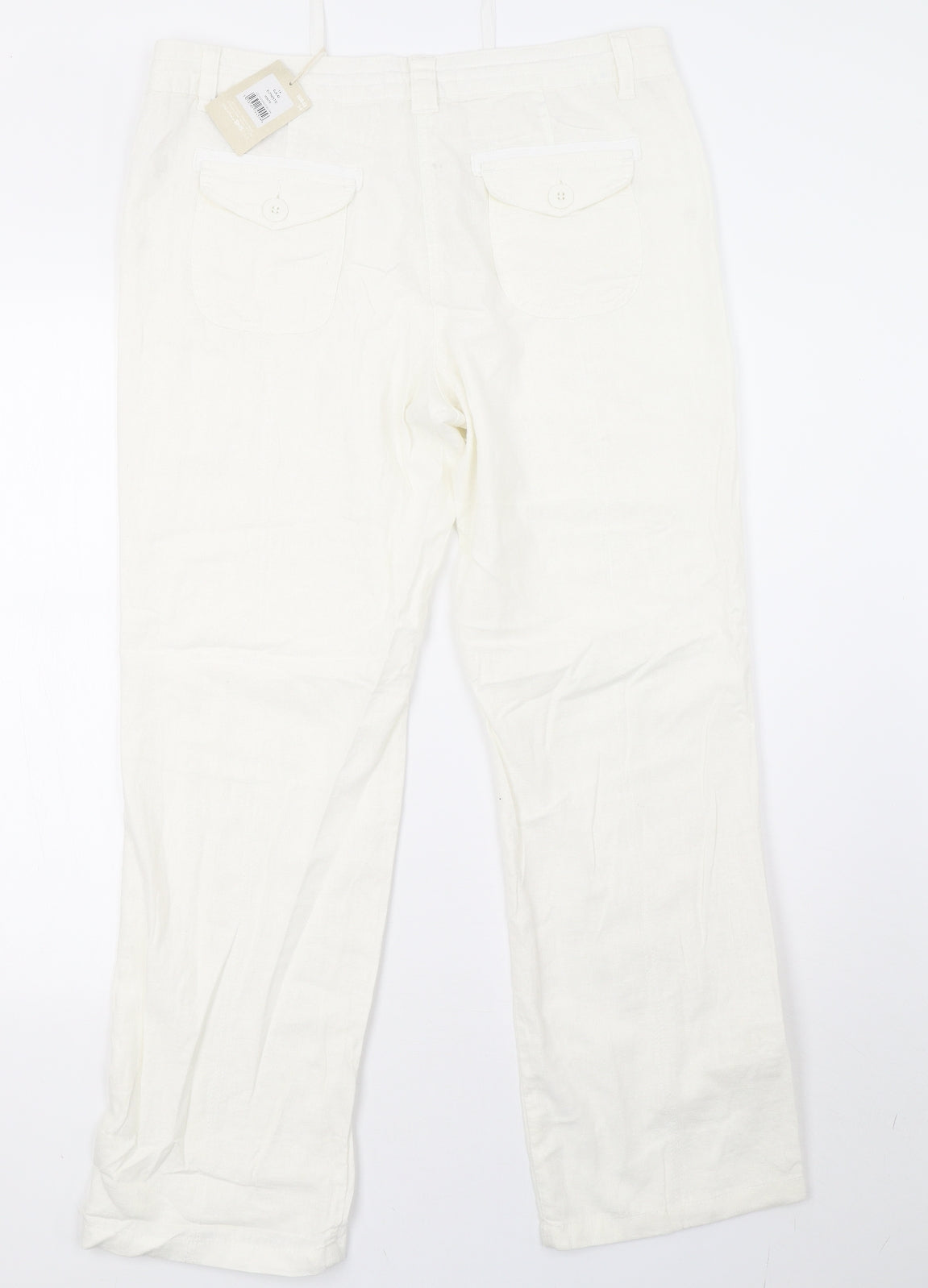 BHS Womens White   Trousers  Size 14 L30 in