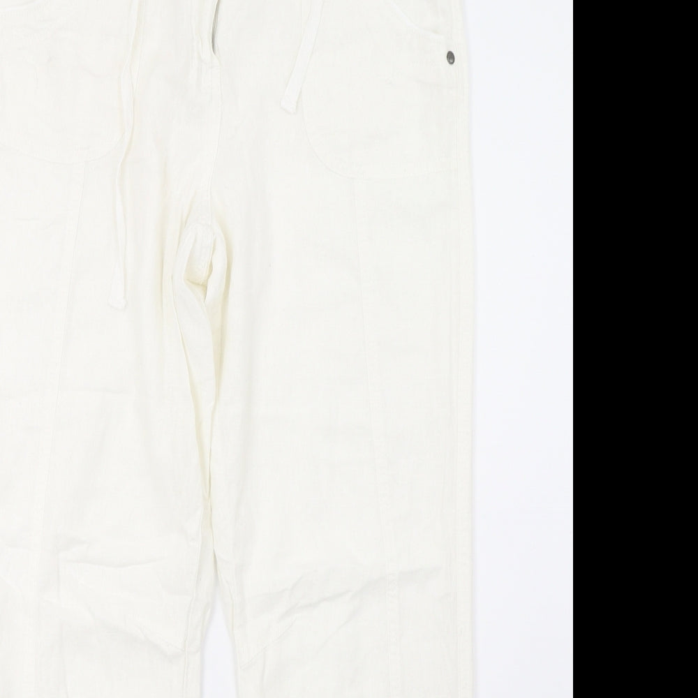 BHS Womens White   Trousers  Size 14 L30 in