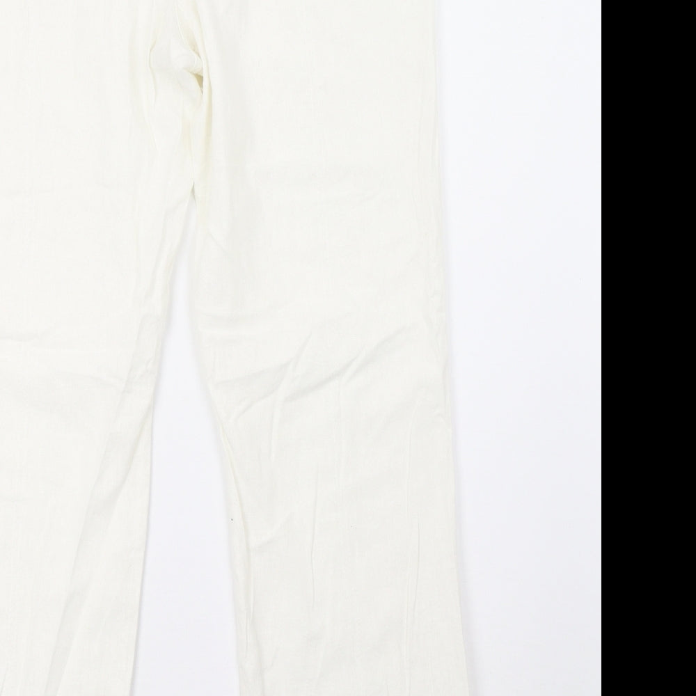BHS Womens White   Trousers  Size 14 L30 in