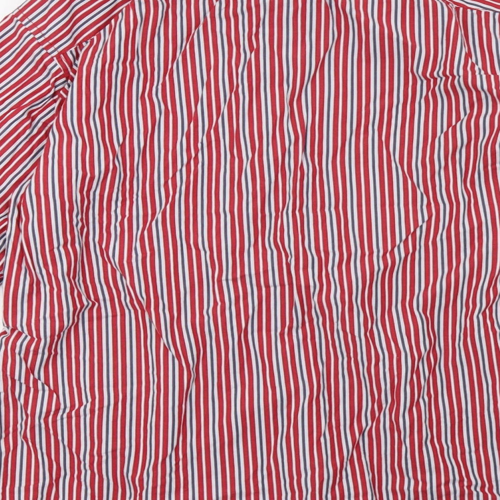 Debenhams Mens Red Striped   Button-Up Size L