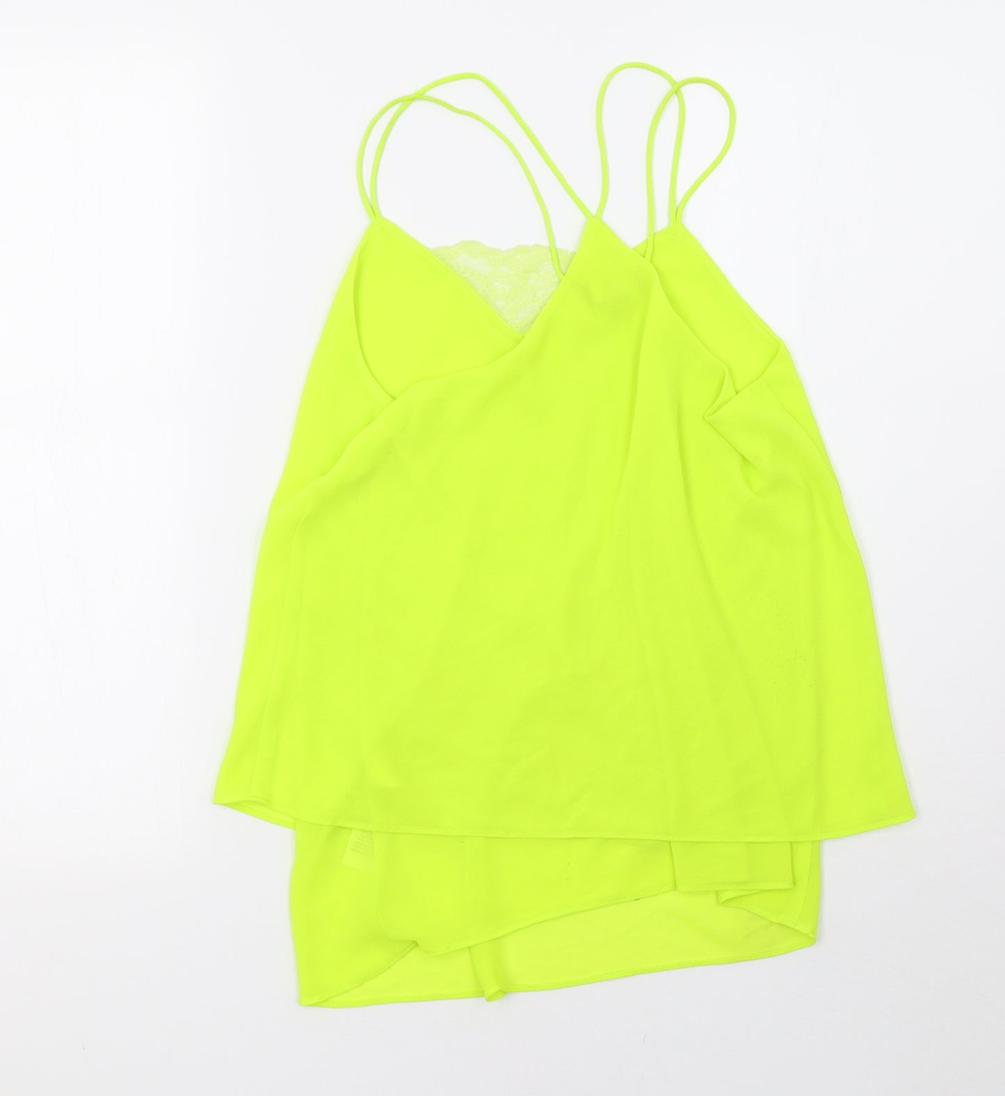 newlook Womens Yellow  Mesh Basic T-Shirt Size 8