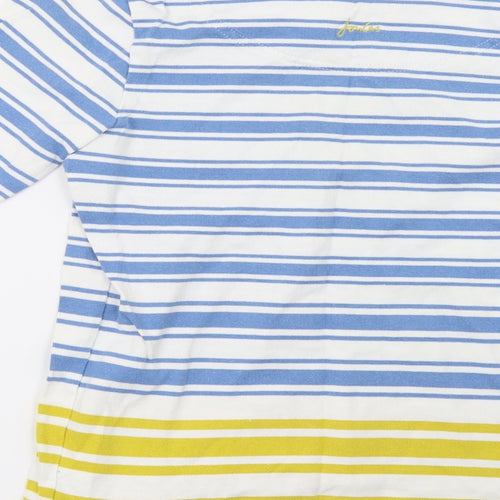 Joules Womens White Striped  Pullover Sweatshirt Size 8