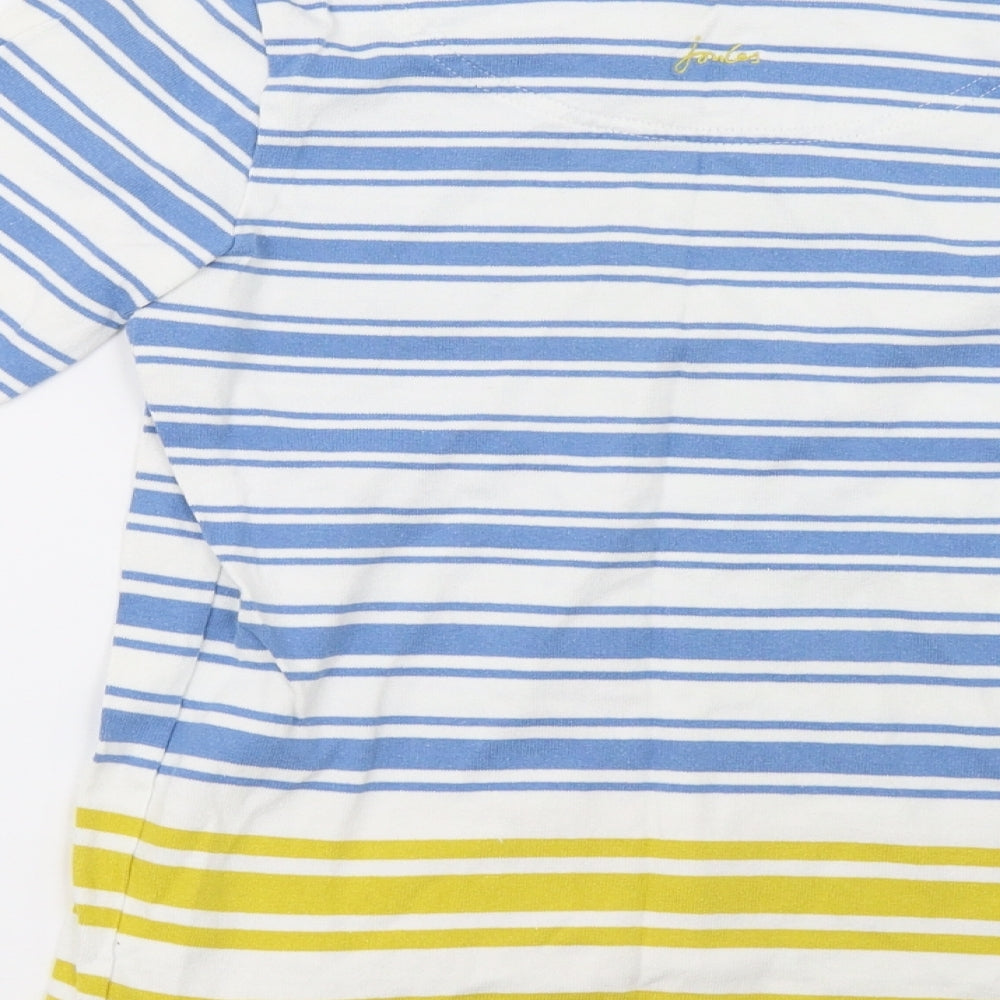 Joules Womens White Striped  Pullover Sweatshirt Size 8