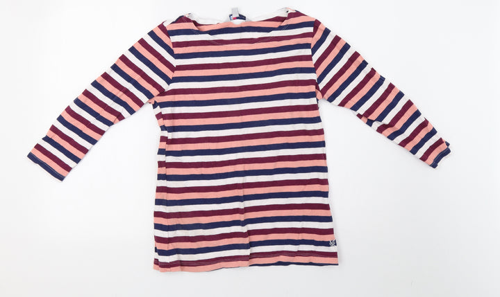 Crew Clothing Womens Pink Striped Pullover Sweatshirt Size 8