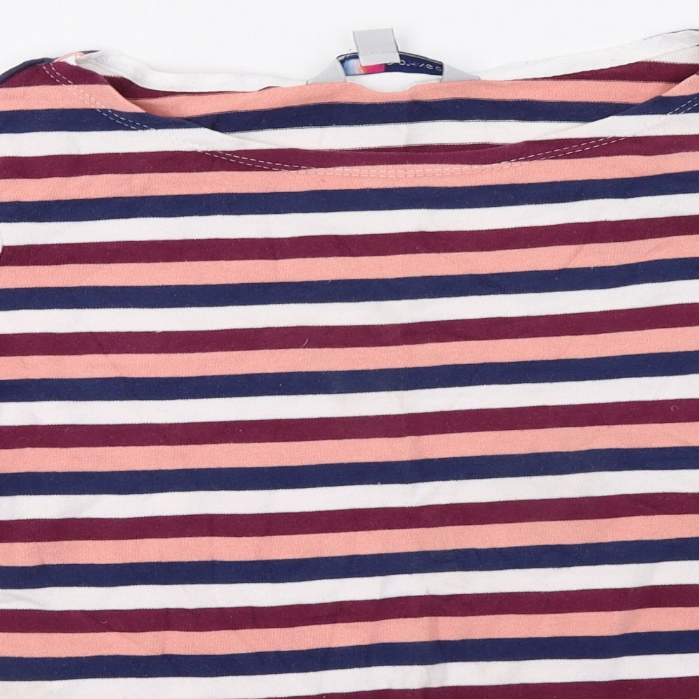 Crew Clothing Womens Pink Striped  Pullover Sweatshirt Size 8