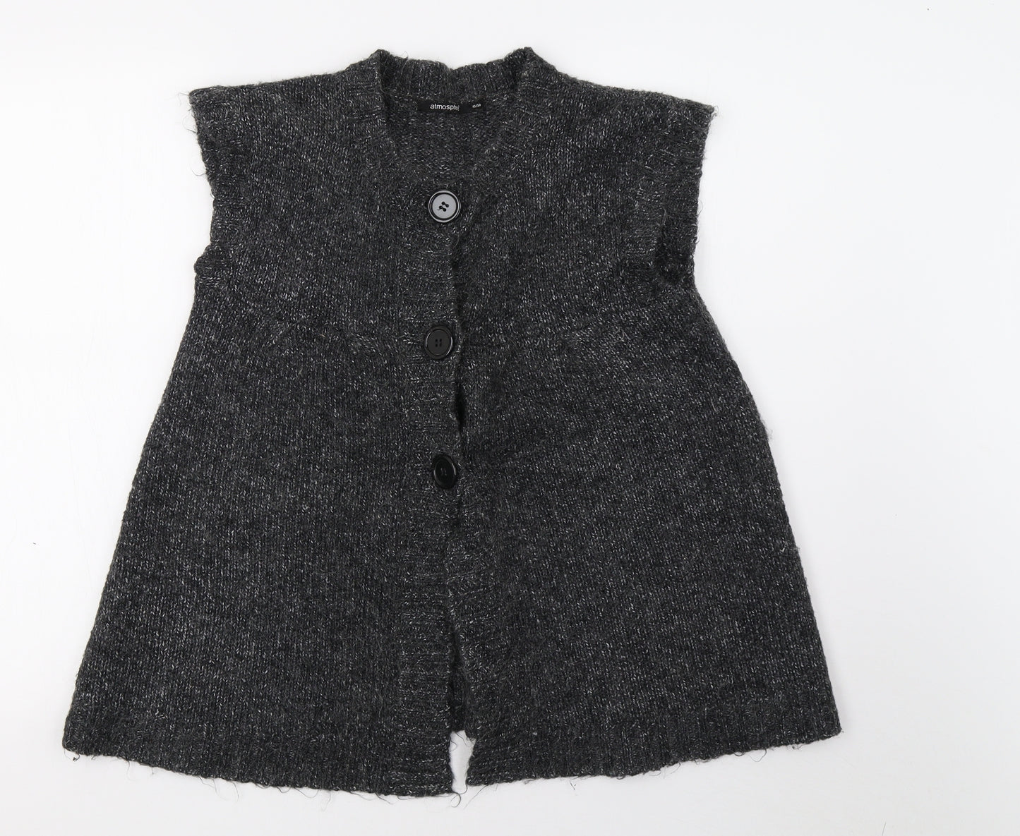 Primark Womens Grey  Knit Gilet Jacket Size 10