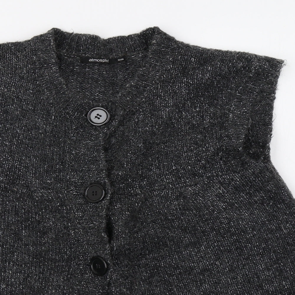Primark Womens Grey  Knit Gilet Jacket Size 10