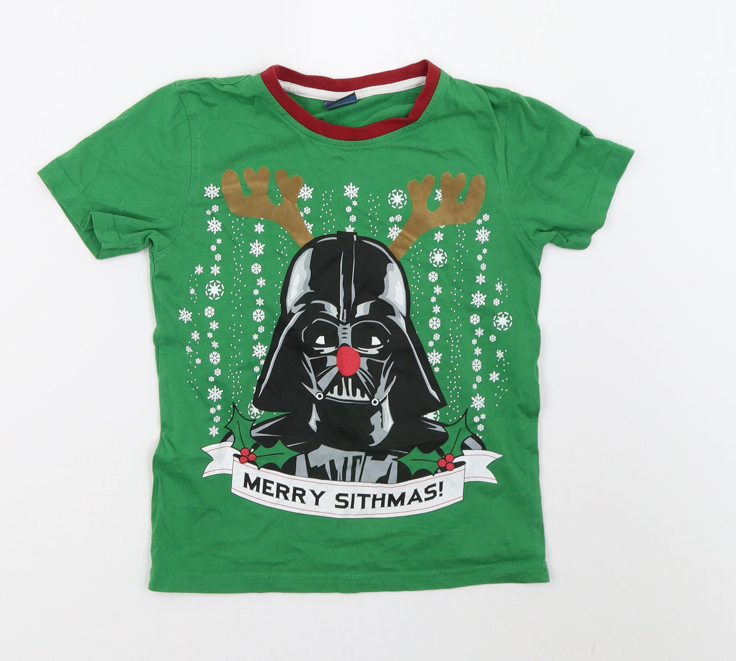 George Boys Green   Basic T-Shirt Size 6-7 Years  - star wars