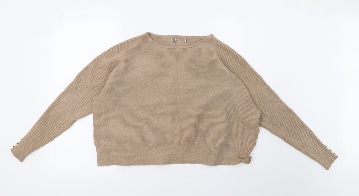 Primark Womens Brown Knit Pullover Sweatshirt Size 14
