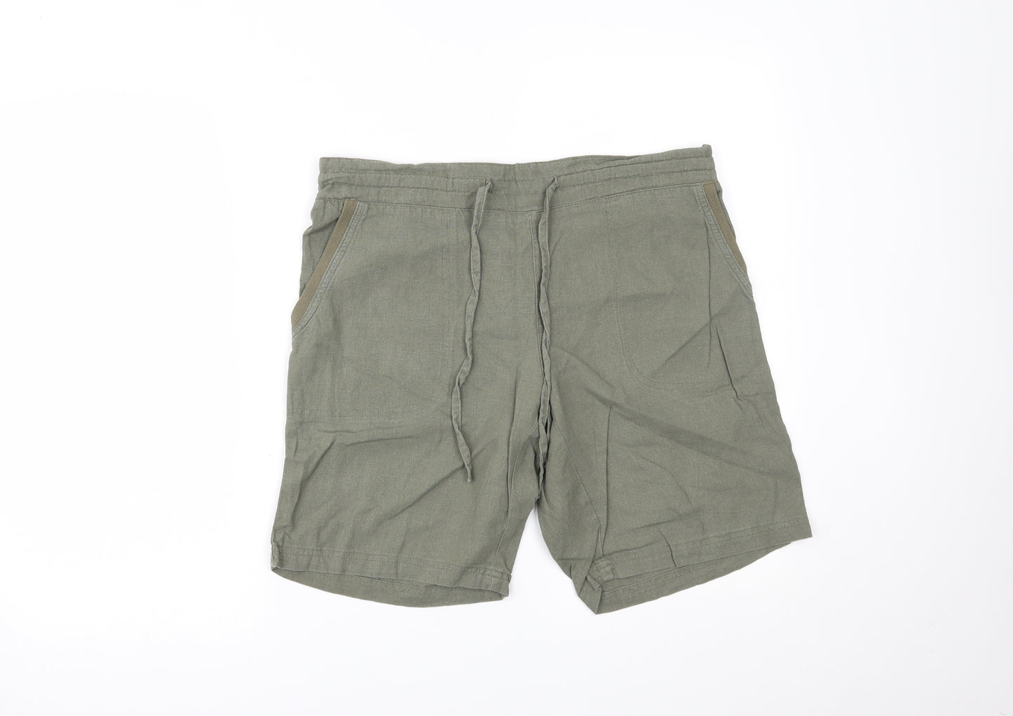 Indigo Roc Womens Green   Paperbag Shorts Size 12