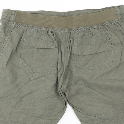 Indigo Roc Womens Green   Paperbag Shorts Size 12