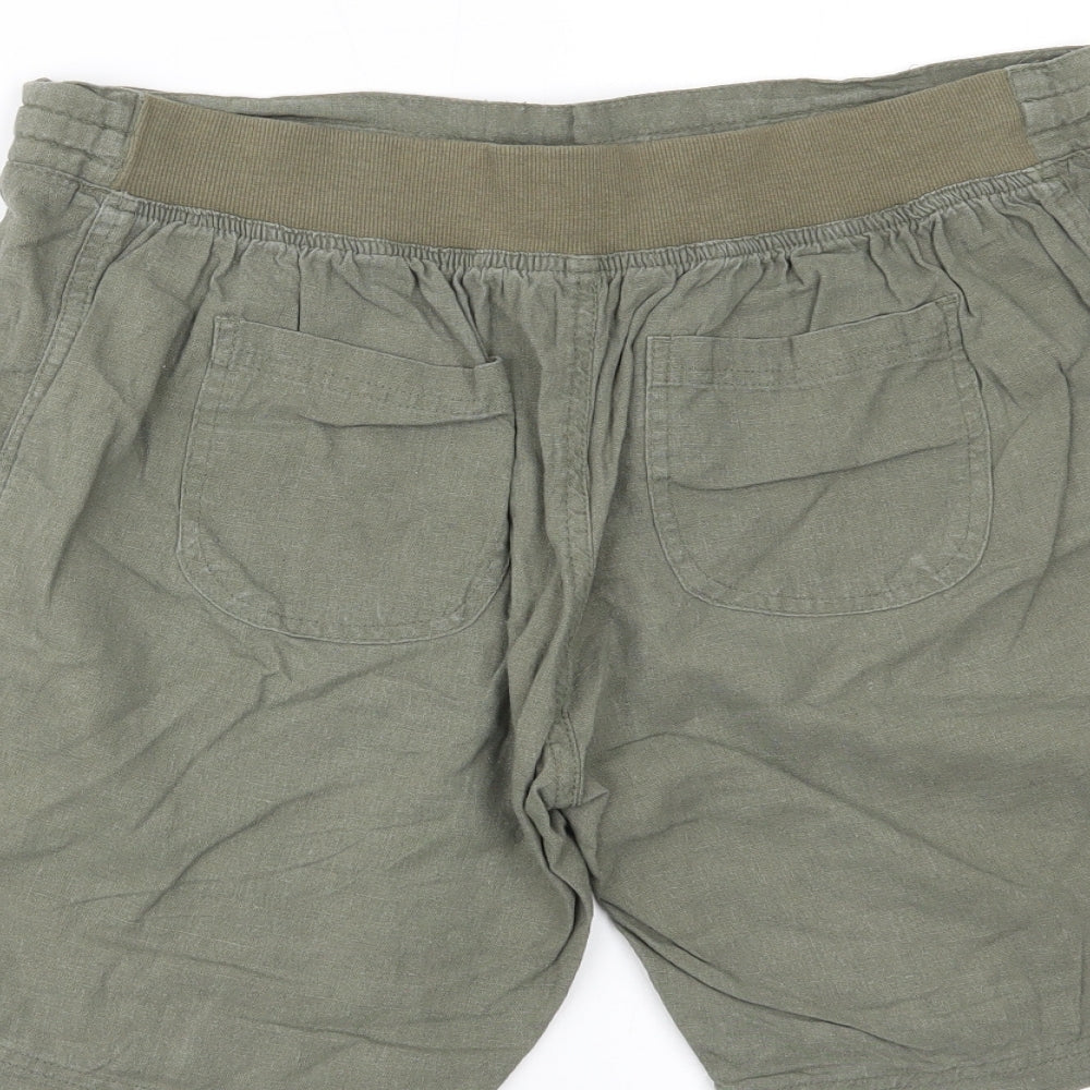Indigo Roc Womens Green   Paperbag Shorts Size 12