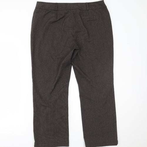 BHS Womens Brown   Trousers  Size 14 L26 in