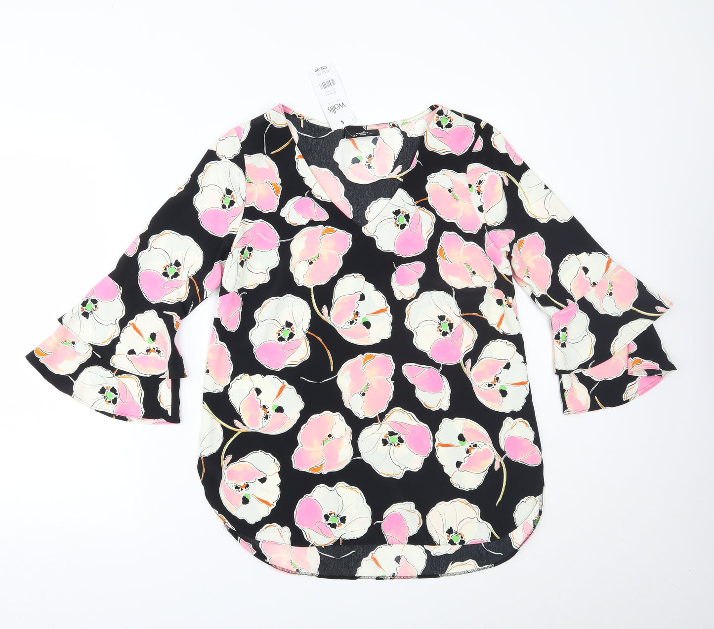 Wallis Womens Multicoloured Floral  Basic Blouse Size 8