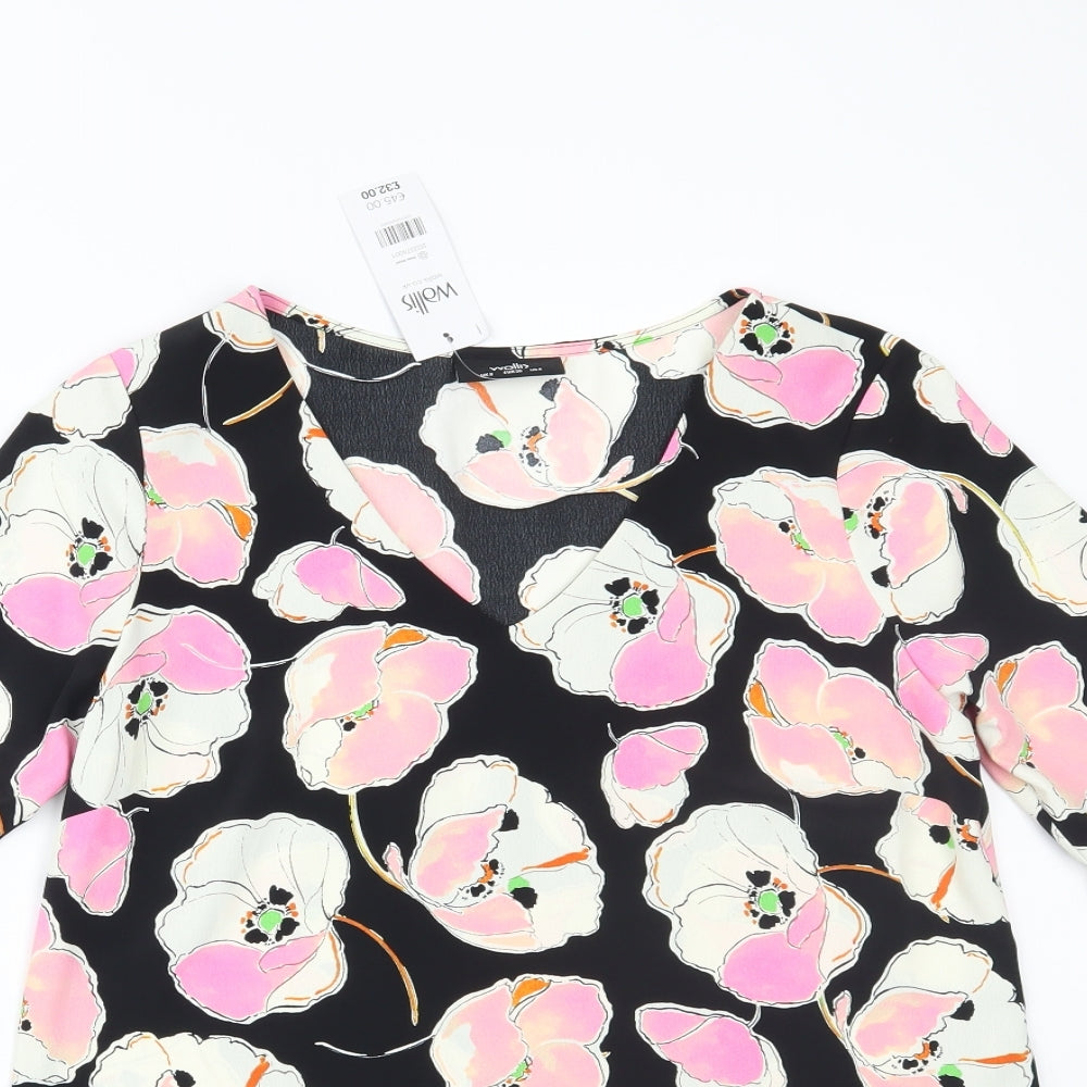 Wallis Womens Multicoloured Floral  Basic Blouse Size 8