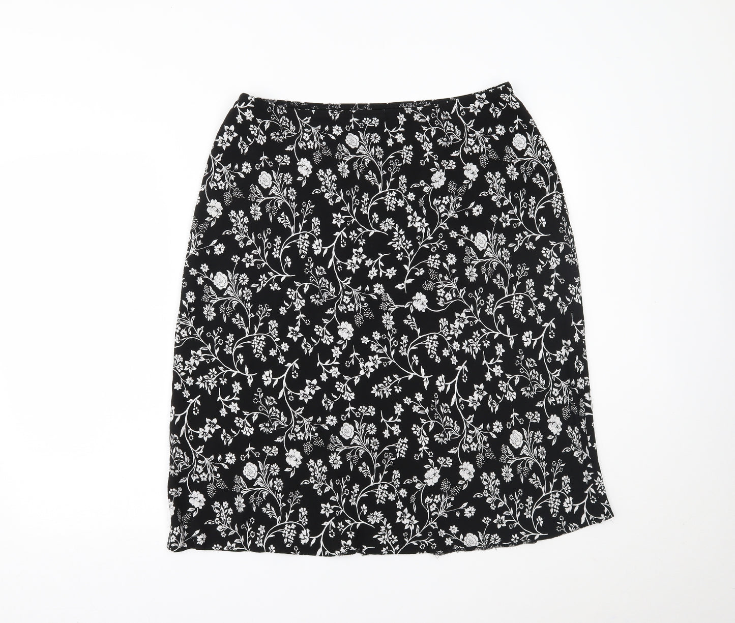 BHS Womens Black Floral  Maxi Skirt Size 16