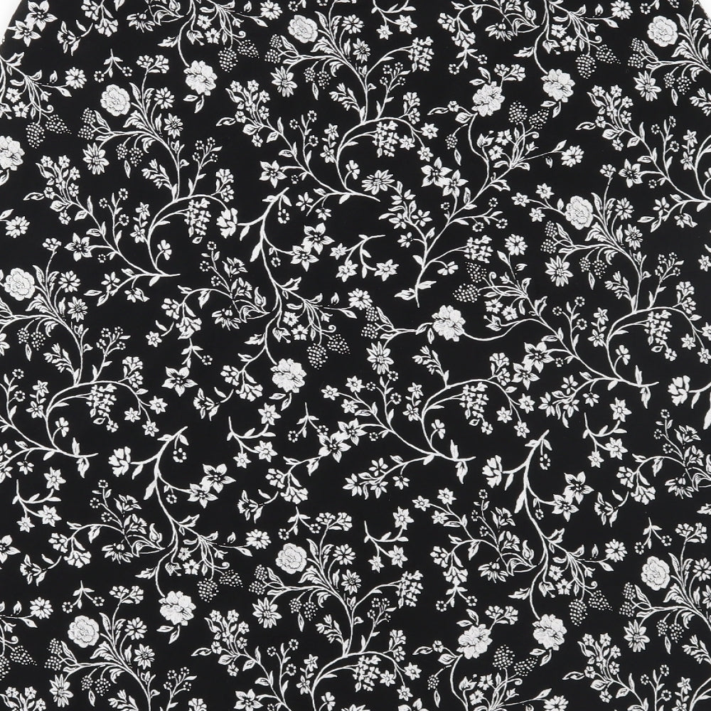 BHS Womens Black Floral  Maxi Skirt Size 16