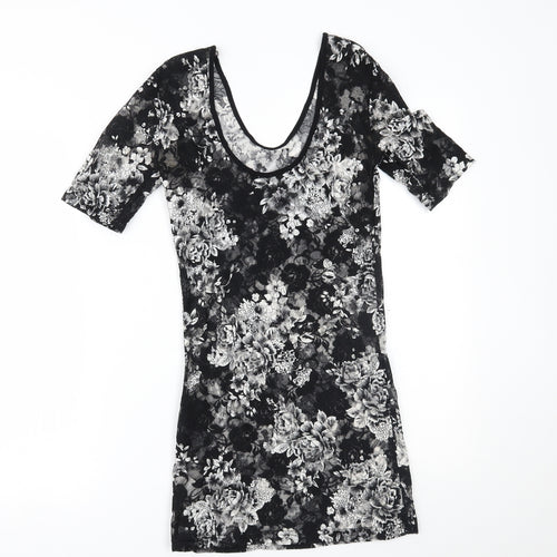 Primark Womens Grey Floral  Mini  Size 8