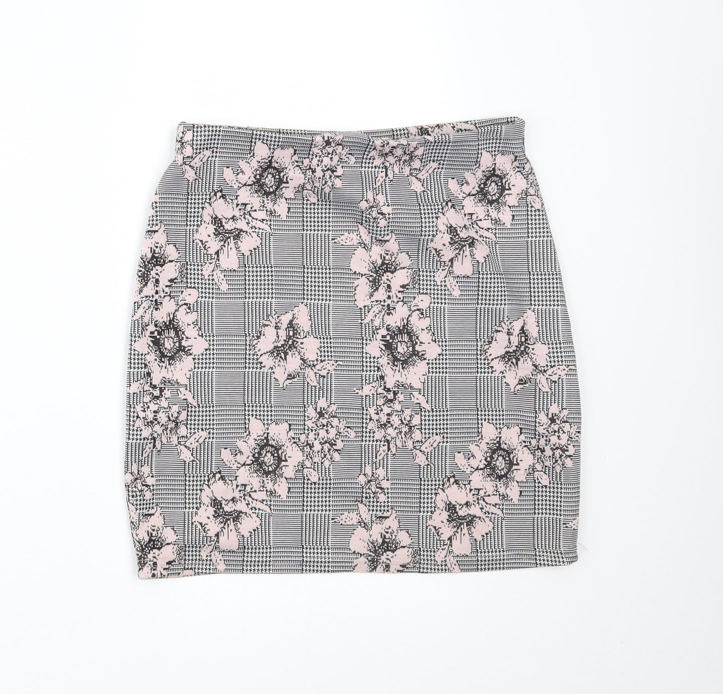 Primark Womens Multicoloured Houndstooth  Mini Skirt Size 8