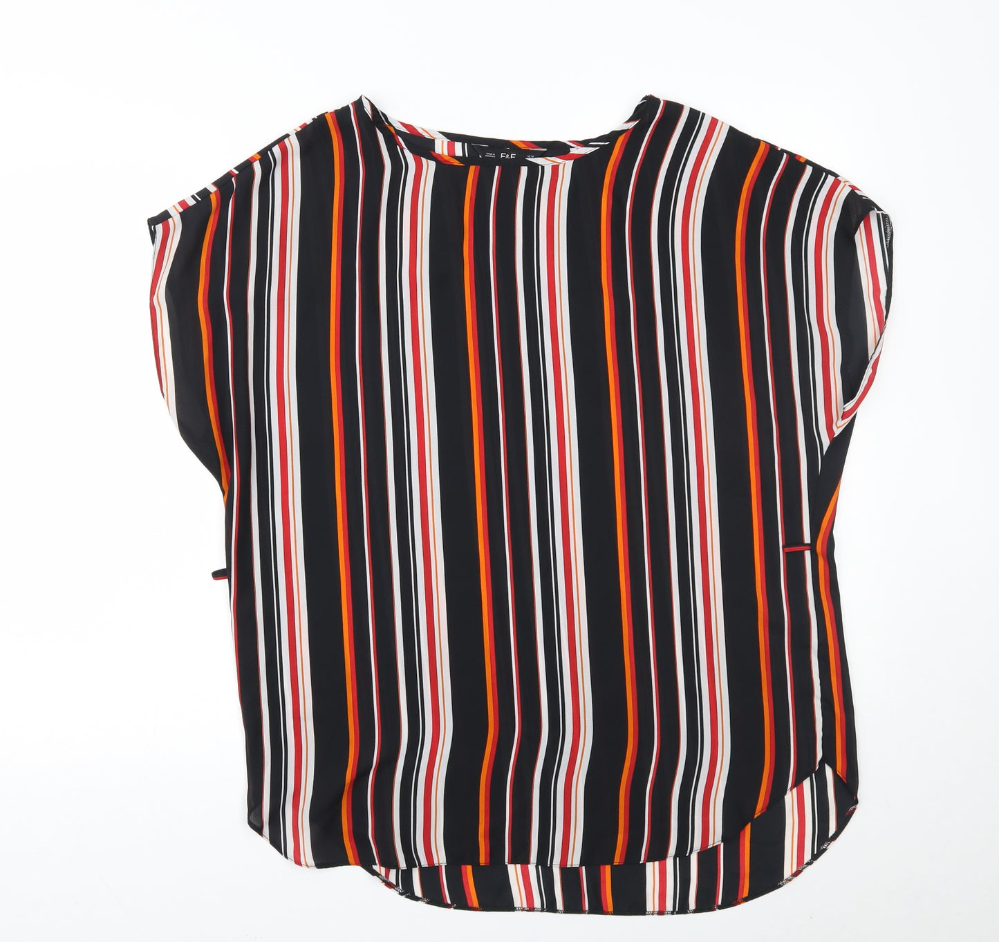 F&F Womens Multicoloured Striped  Basic T-Shirt Size 14