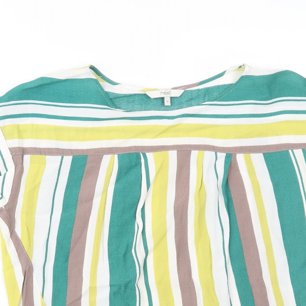 NEXT Womens Multicoloured Striped  Basic T-Shirt Size 12
