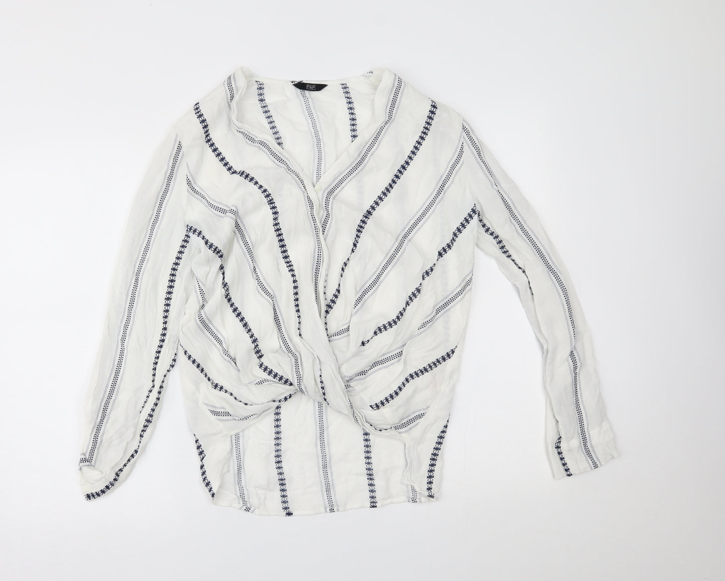 F&F Womens White   Basic Blouse Size 12