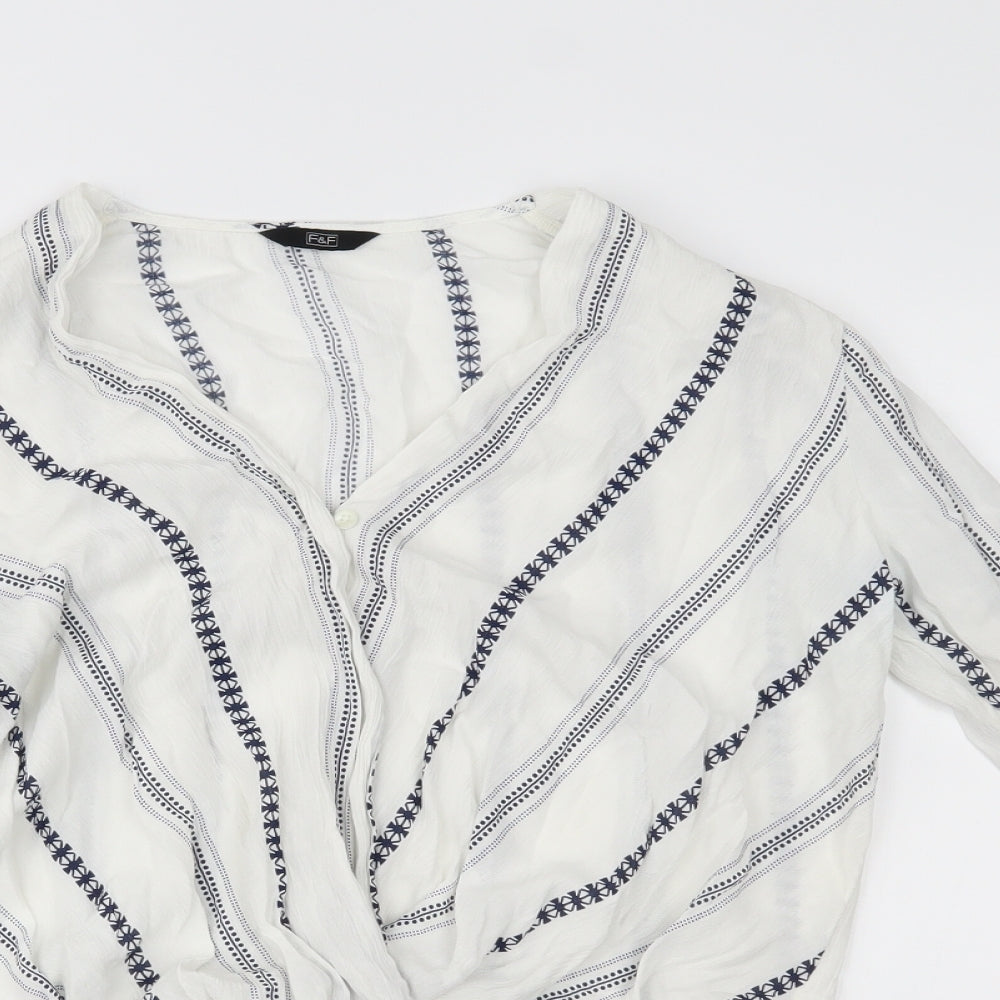F&F Womens White   Basic Blouse Size 12