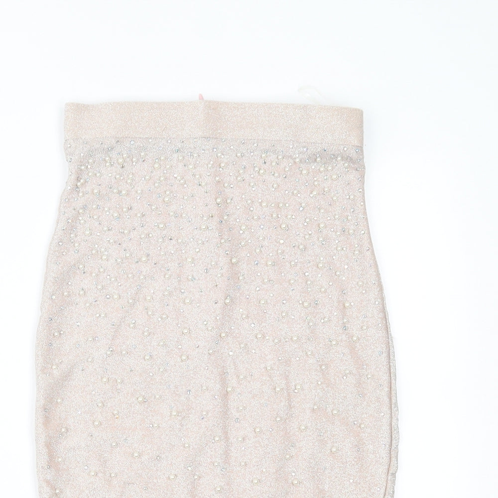 OH POLLY Womens Pink   Straight & Pencil Skirt Size 10