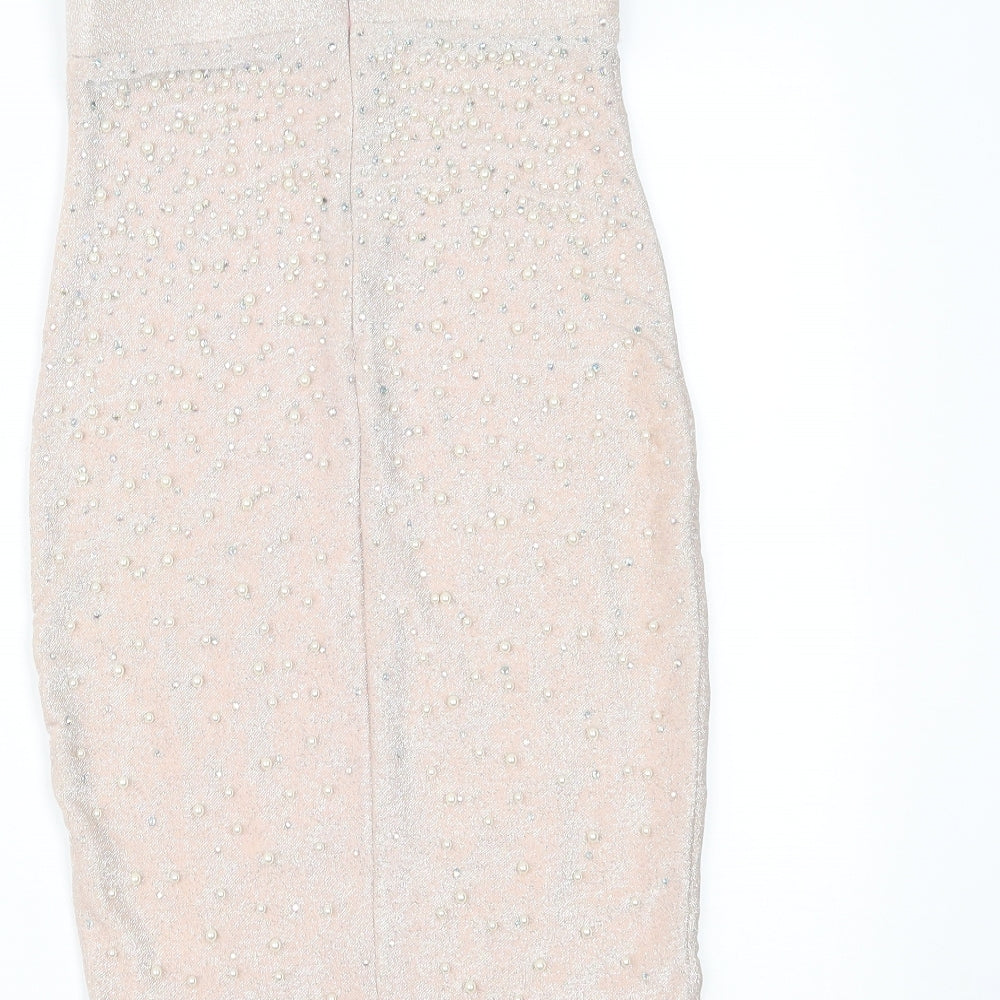 OH POLLY Womens Pink   Straight & Pencil Skirt Size 10