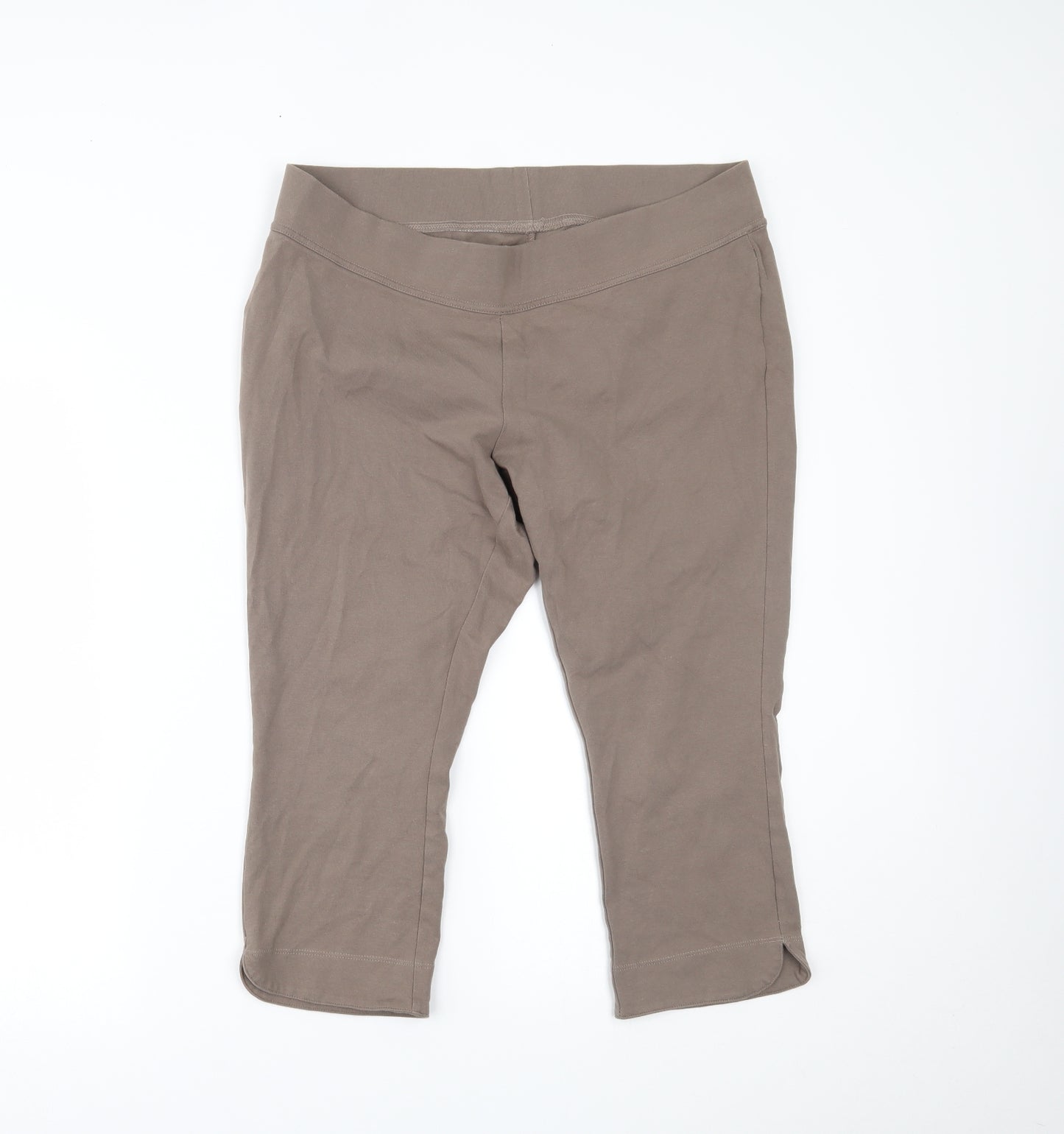 Lands' End Womens Beige   Capri Leggings Size L