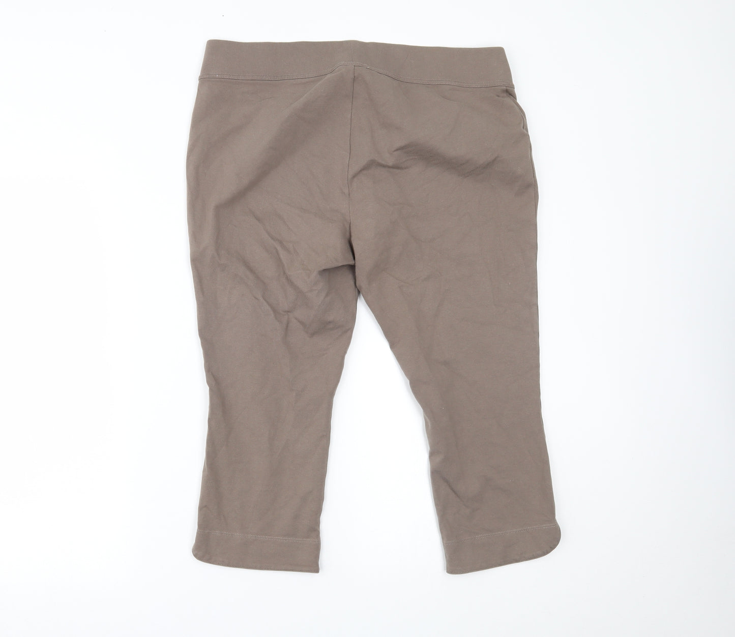 Lands' End Womens Beige   Capri Leggings Size L