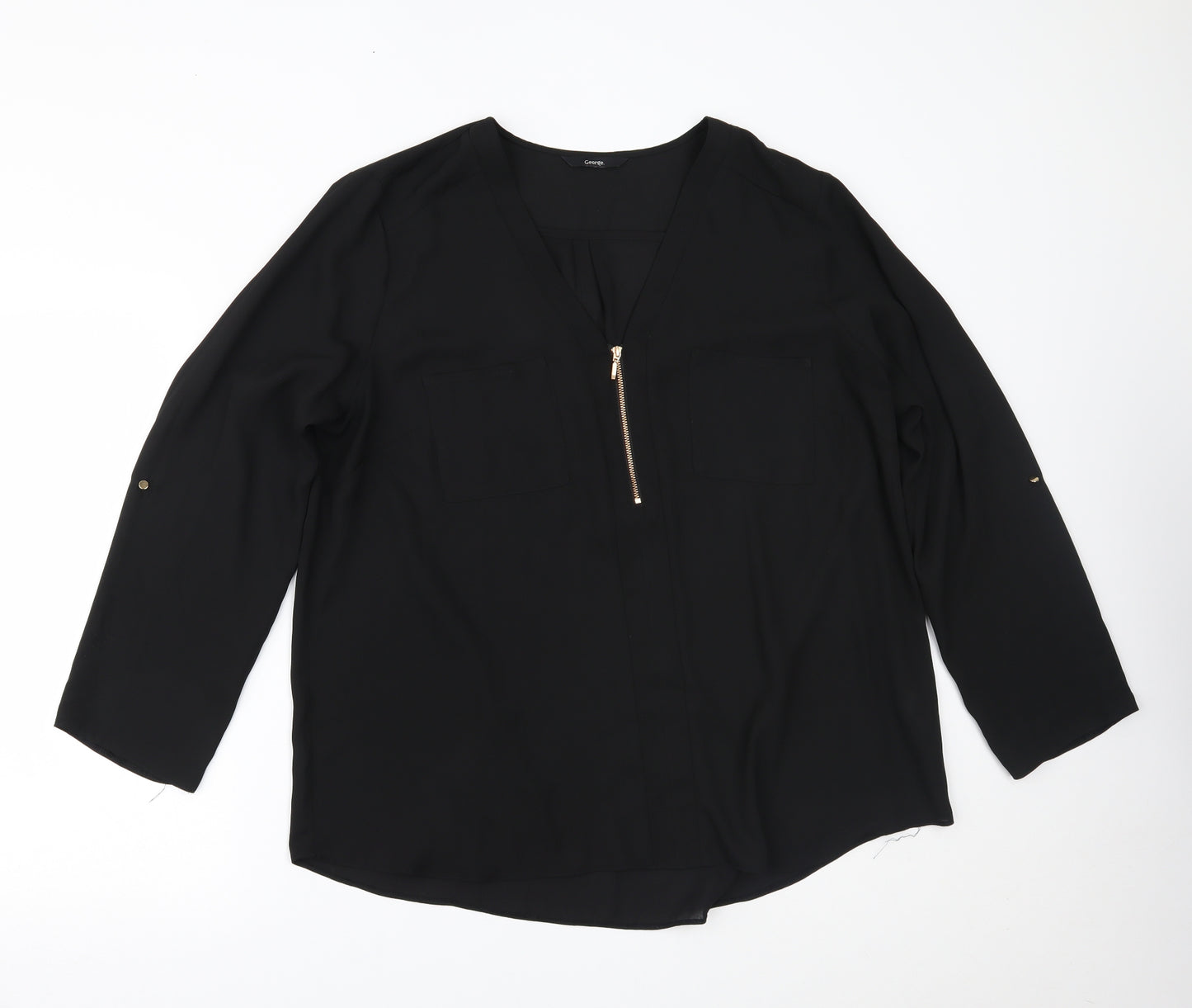 George Womens Black   Basic Blouse Size 18