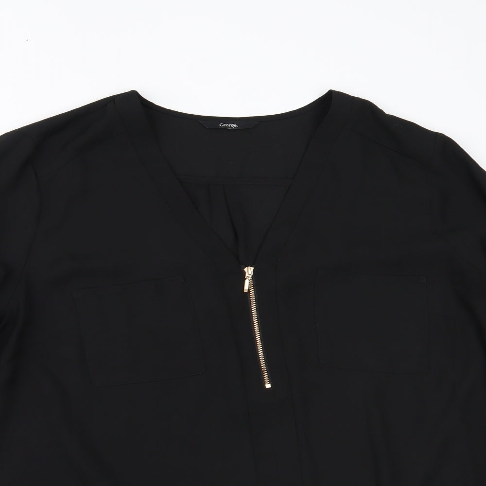 George Womens Black   Basic Blouse Size 18