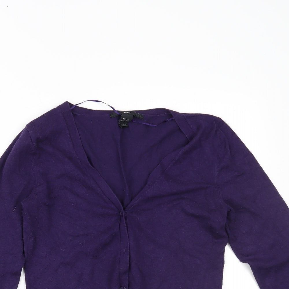 H&M Womens Purple   Cardigan Jumper Size 6