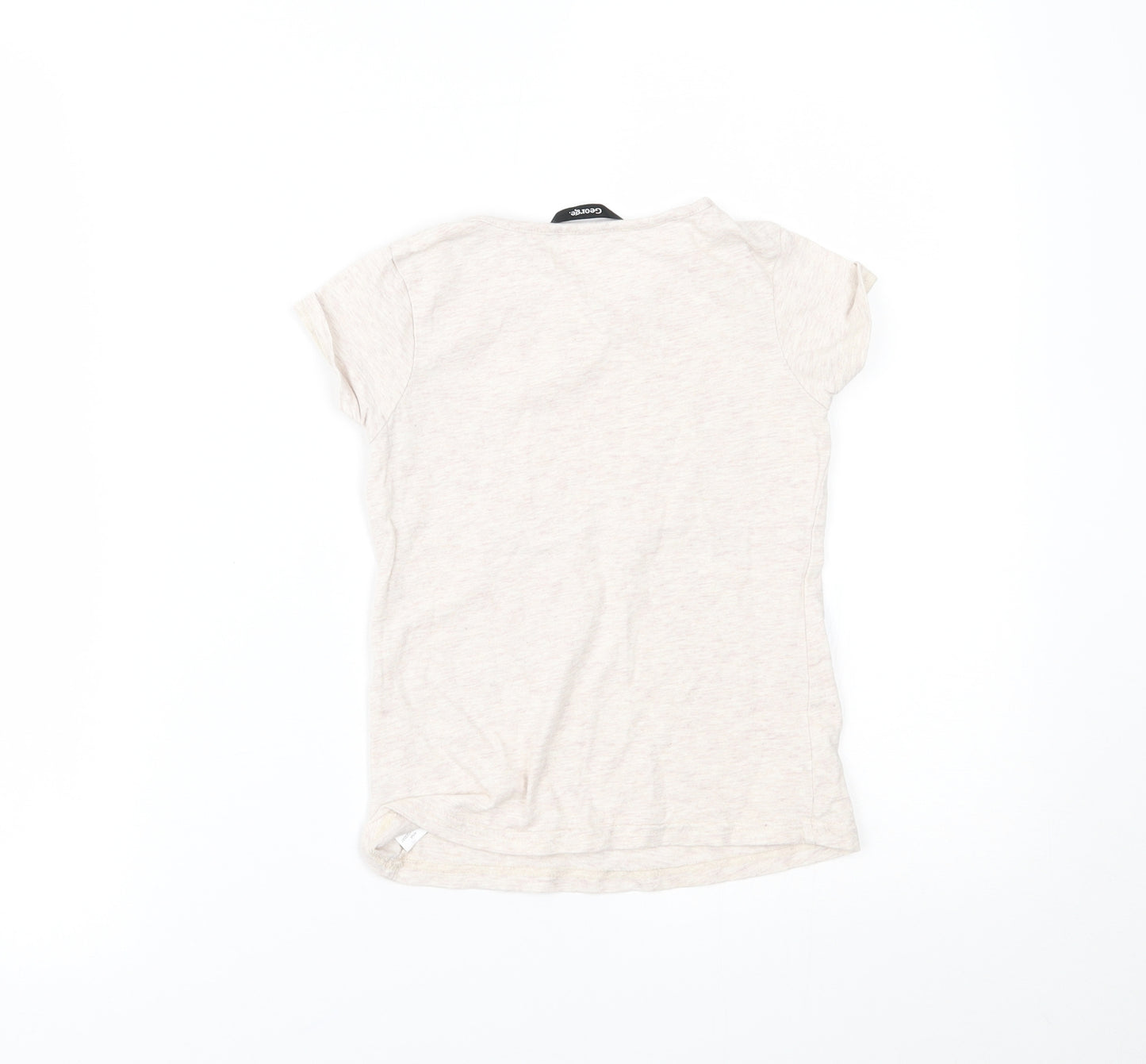 George Girls Beige   Basic T-Shirt Size 4-5 Years  - sister
