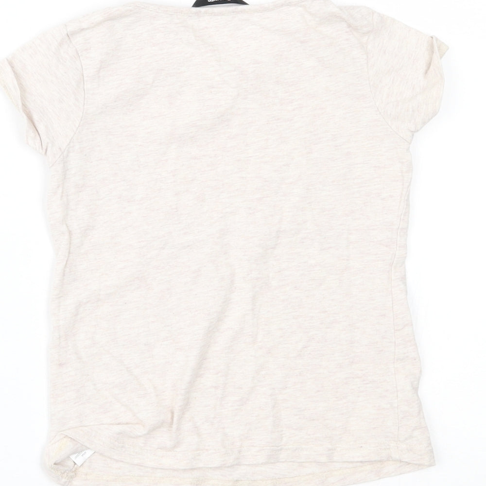 George Girls Beige   Basic T-Shirt Size 4-5 Years  - sister