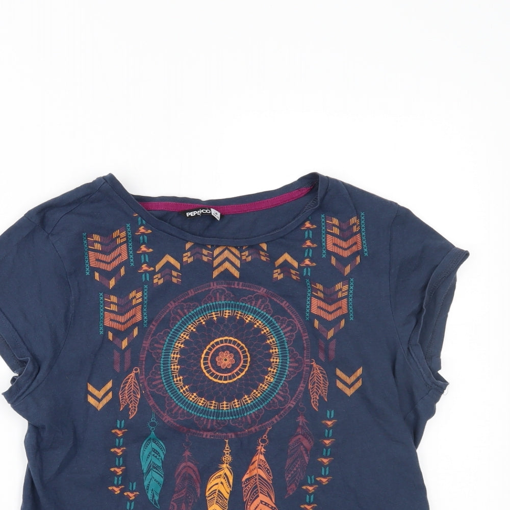 pep&co Womens Blue   Basic T-Shirt Size 14