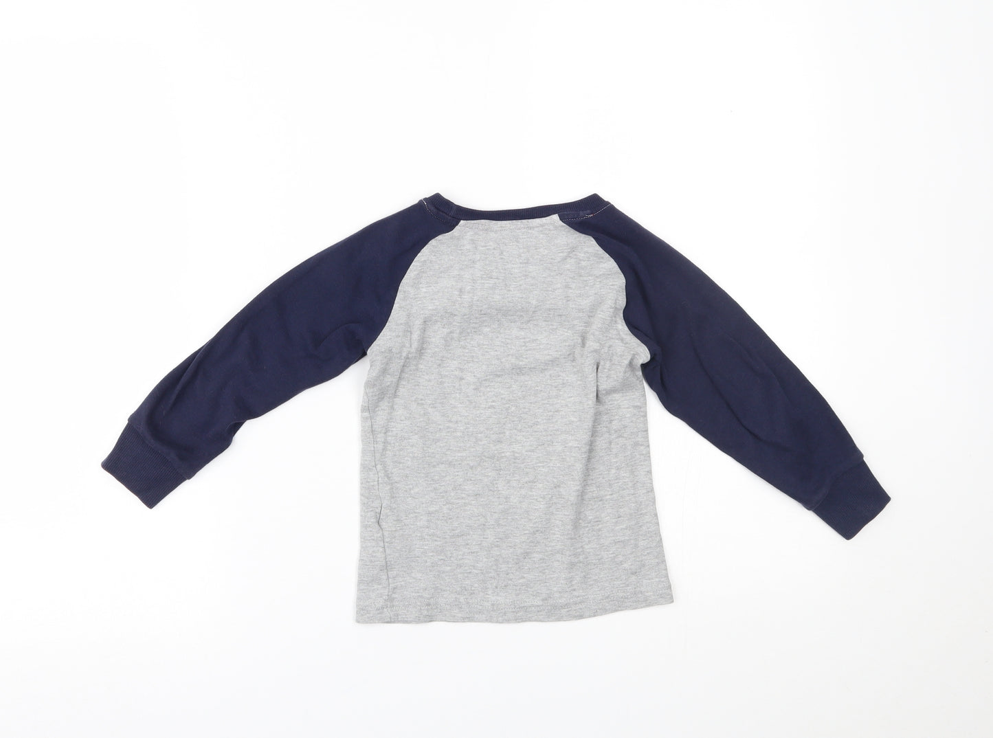 BLUEZOO Boys Grey    Pyjama Top Size 4-5 Years