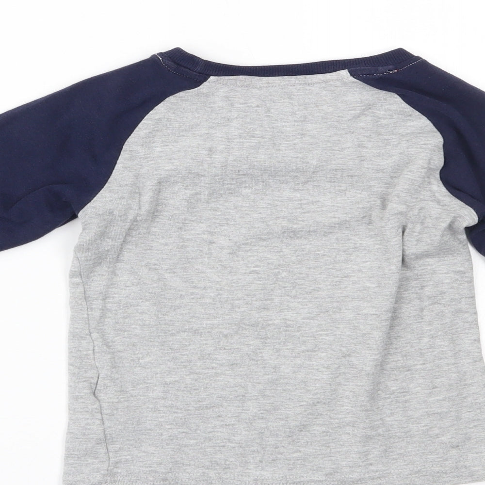 BLUEZOO Boys Grey    Pyjama Top Size 4-5 Years