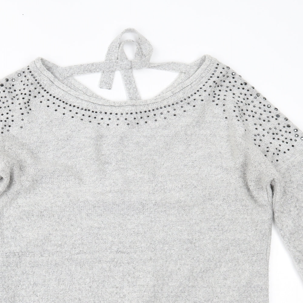 Peacocks Womens Grey   Pullover Jumper Size S