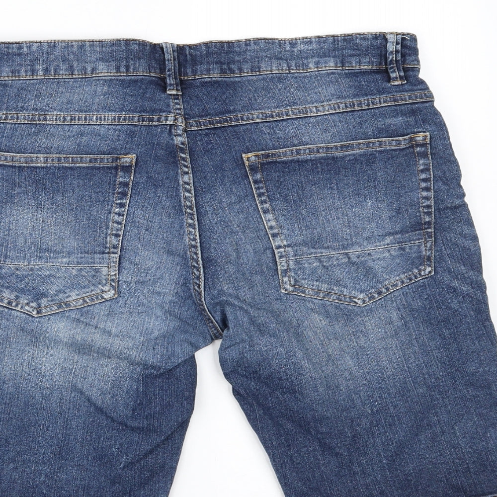 NEXT Mens Blue  Denim Chino Shorts Size 34