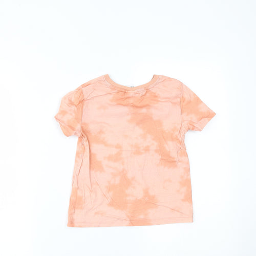 H&M Girls Orange   Basic T-Shirt Size 5-6 Years