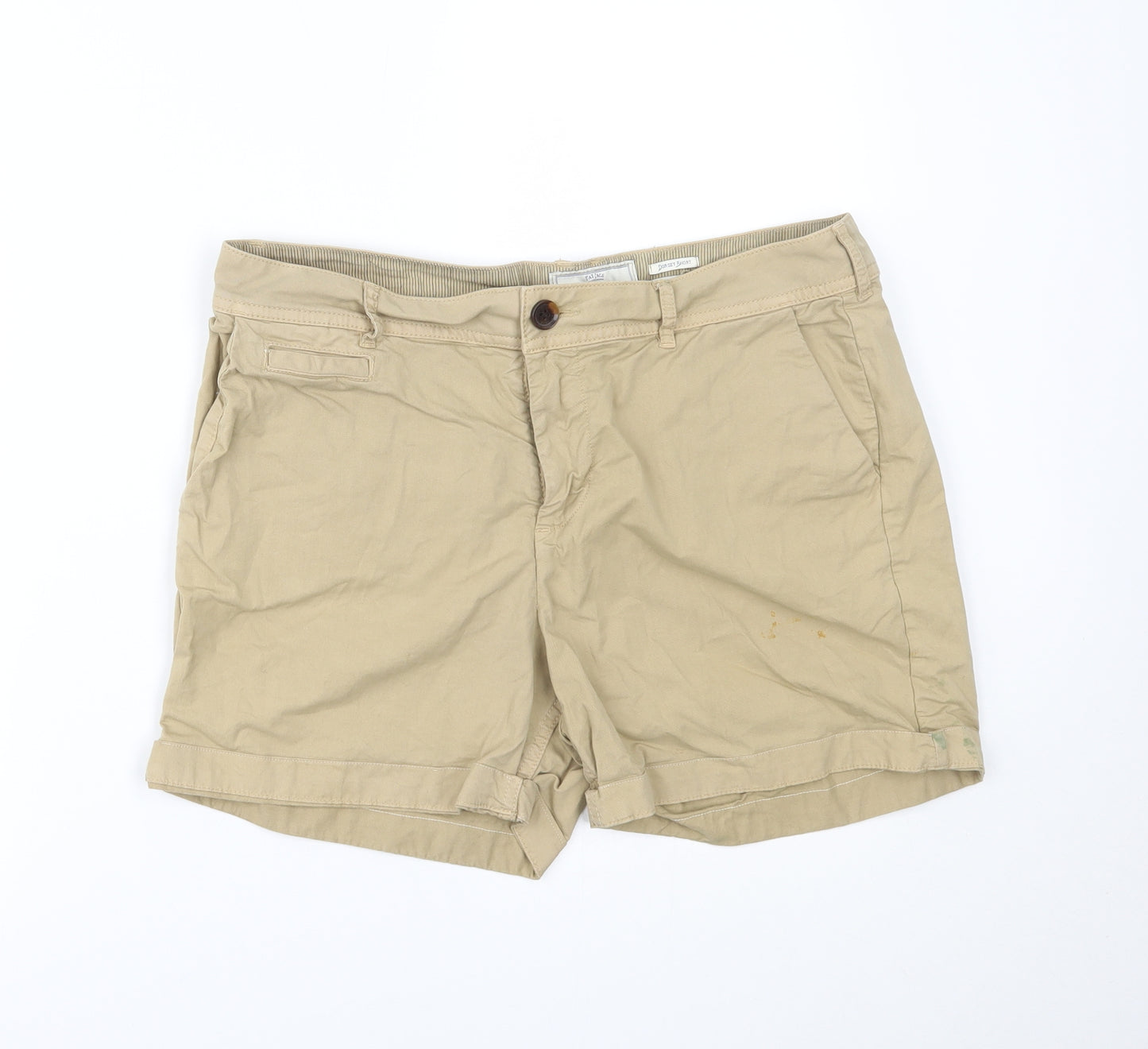 Fat Face Womens Beige   Chino Shorts Size 12