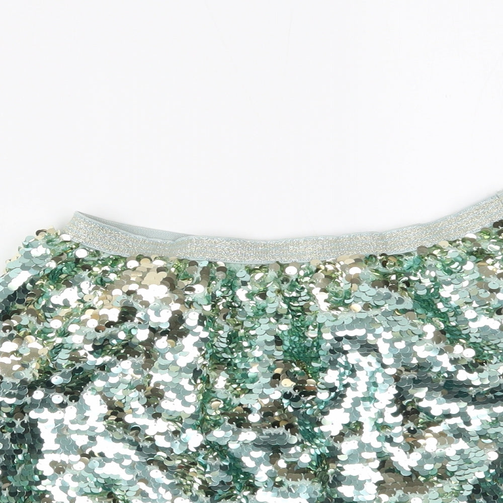 H&M Girls Green   Mini Skirt Size 9-10 Years