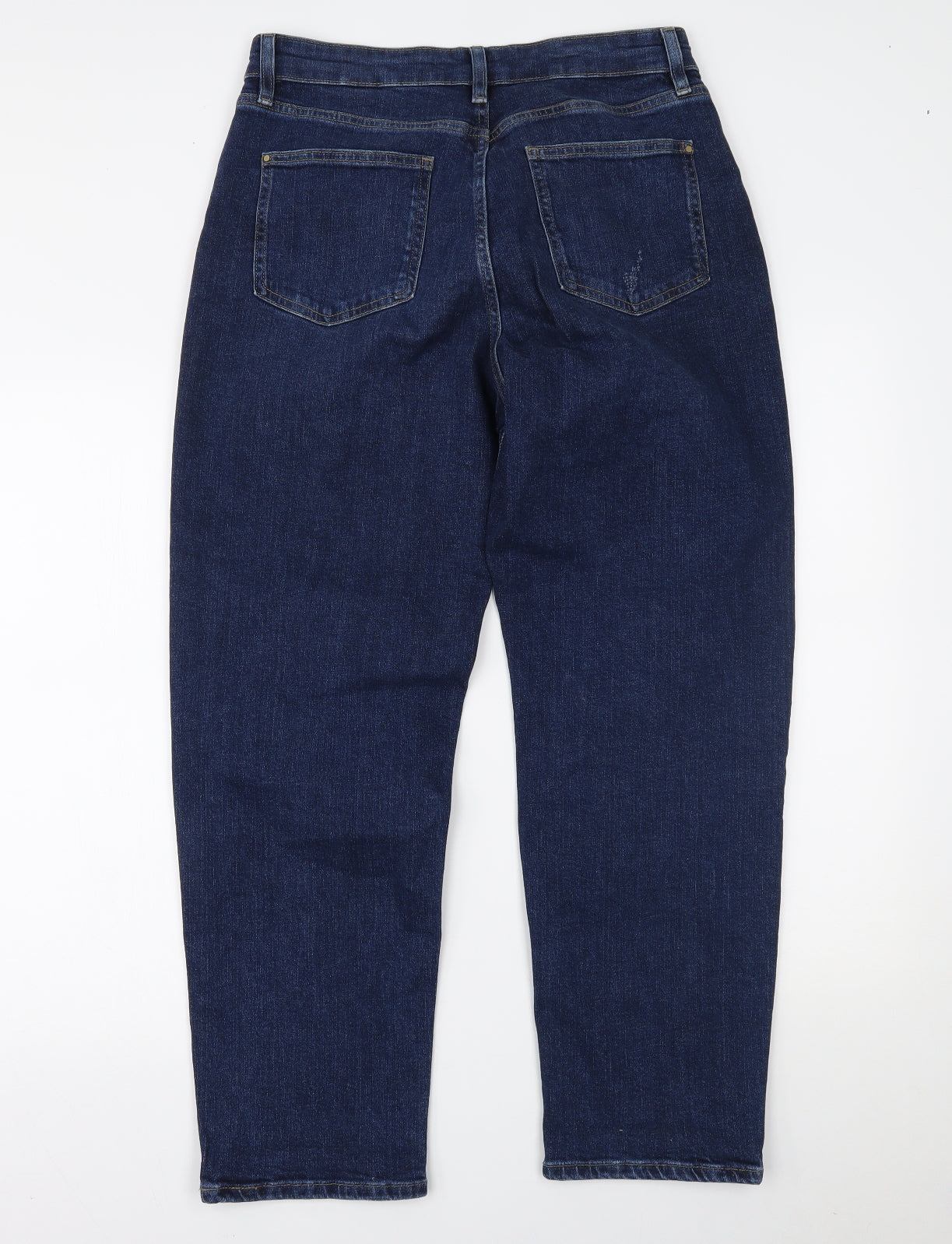 Marks and Spencer Womens Blue  Denim Boyfriend Jeans Size 12 L28 in